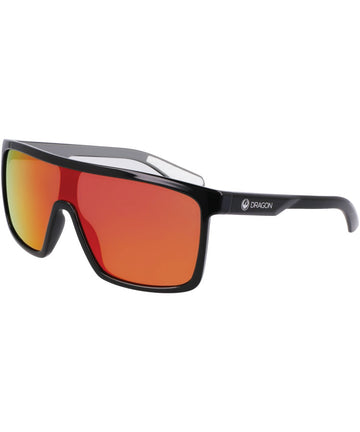 Dragon Momentum Black Grey W/ LumaLens Red Ion Polar Sunglasses